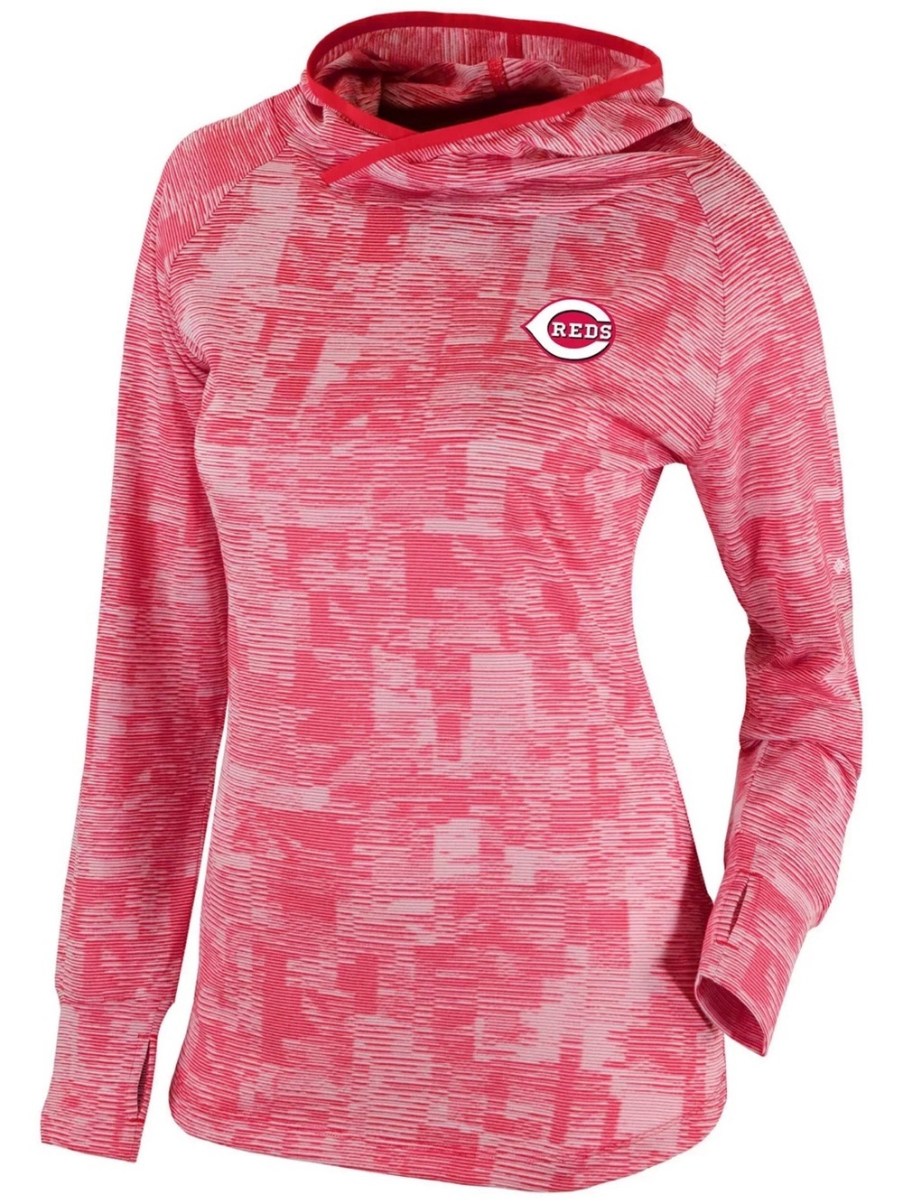 NWT Cincinnati Reds Columbia Women's Omni-Wick Sunday Ball Pullover Hoodie - Red